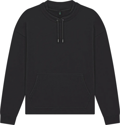 EP305-SUBL3 - Mock Neck Sweatshirt - Sueded Black