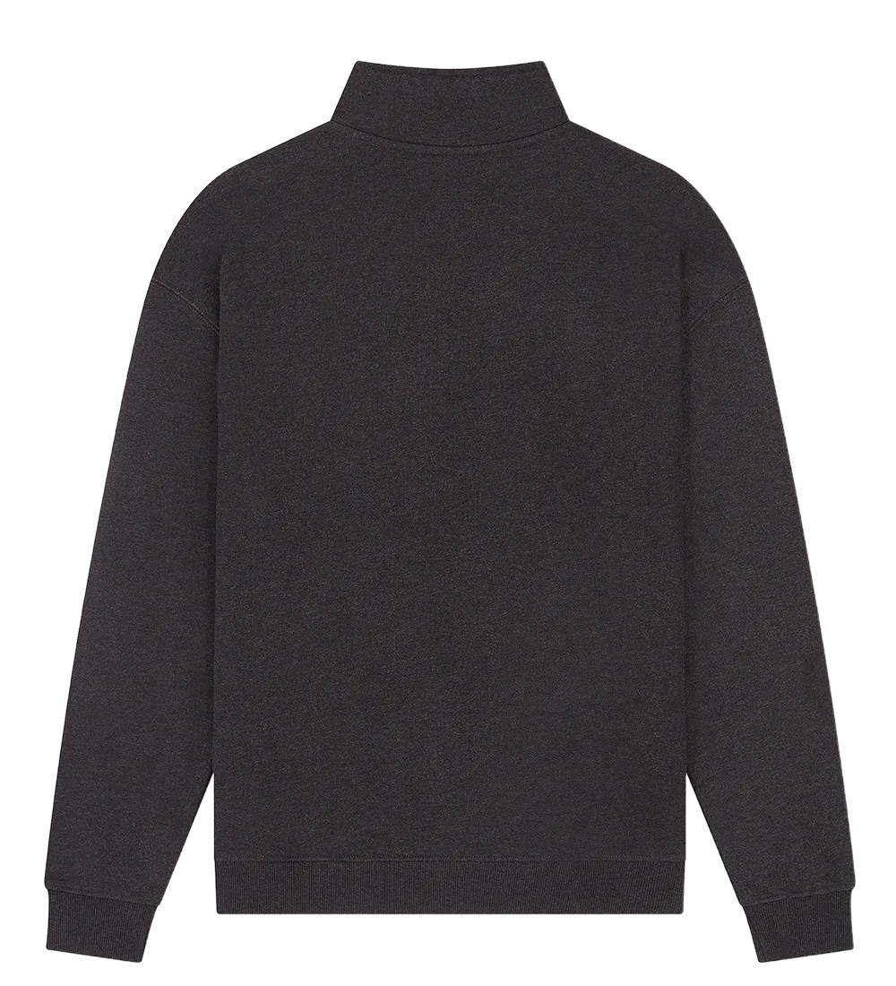 EP307-BLHE5 - 1/4 Zip Sweatshirt - Black Heather