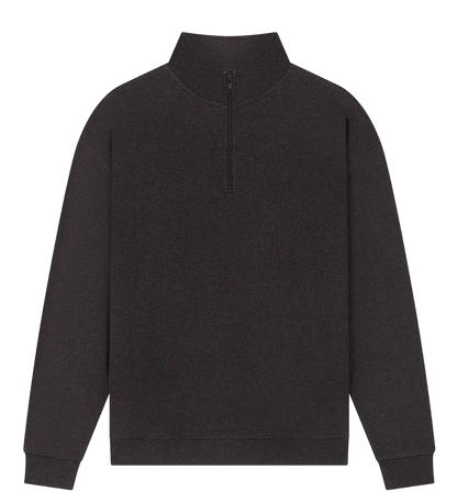 EP307-BLHE5 - 1/4 Zip Sweatshirt - Black Heather