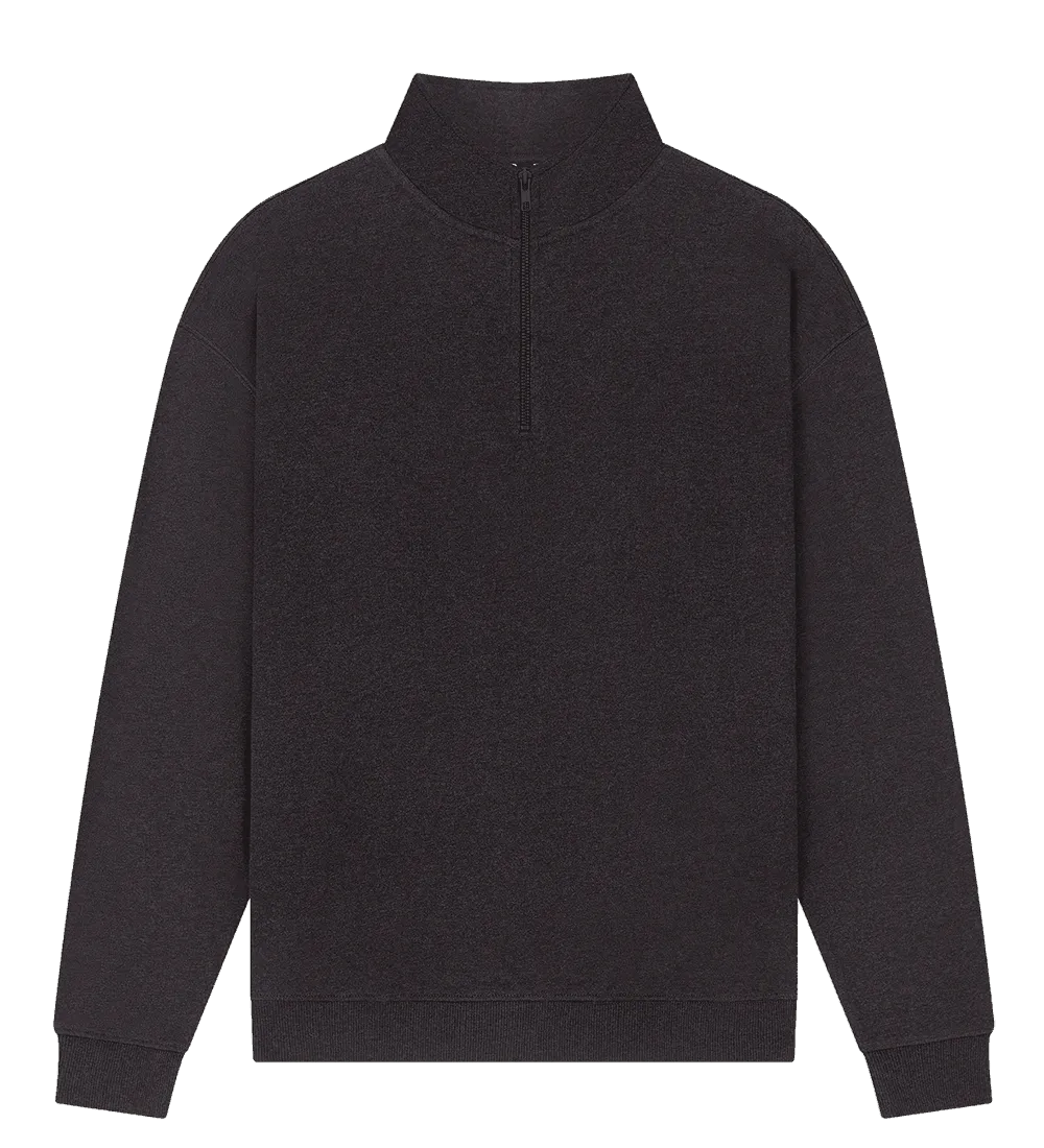 EP307-BLHE1 - 1/4 Zip Sweatshirt - Black Heather