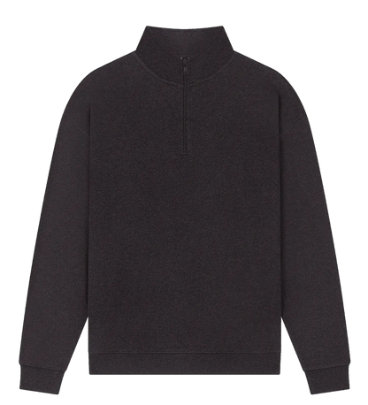 EP307-BLHE1 - 1/4 Zip Sweatshirt - Black Heather