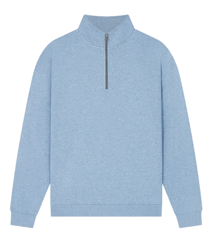 EP307-LBHE0 - 1/4 Zip Sweatshirt - Light Blue Heather