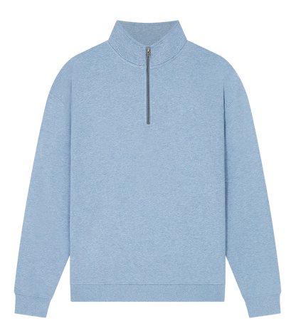 EP307-LBHE0 - 1/4 Zip Sweatshirt - Light Blue Heather