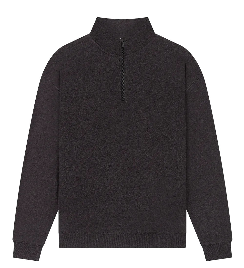 EP307-BLHE0 - 1/4 Zip Sweatshirt - Black Heather