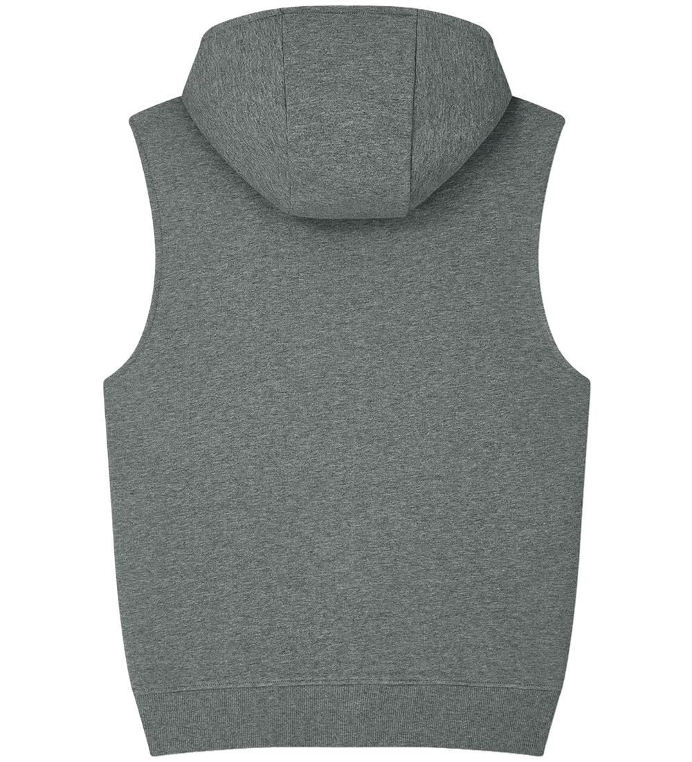 EP309-DHE5 - Sleeveless Full Zip Hoodie - Dark Heather