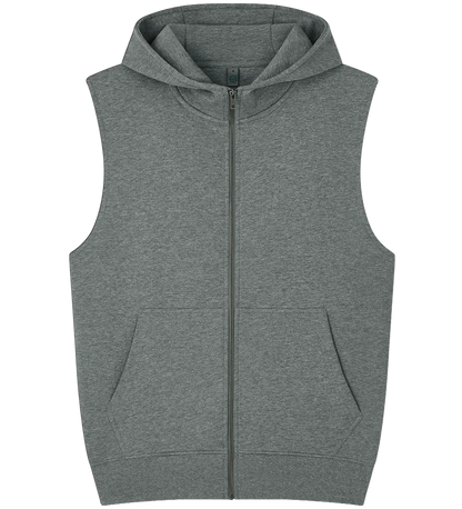 EP309-DHE5 - Sleeveless Full Zip Hoodie - Dark Heather