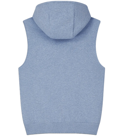 EP309-LBHE2 - Sleeveless Full Zip Hoodie - Light Blue Heather
