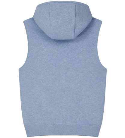 EP309-LBHE1 - Sleeveless Full Zip Hoodie - Light Blue Heather