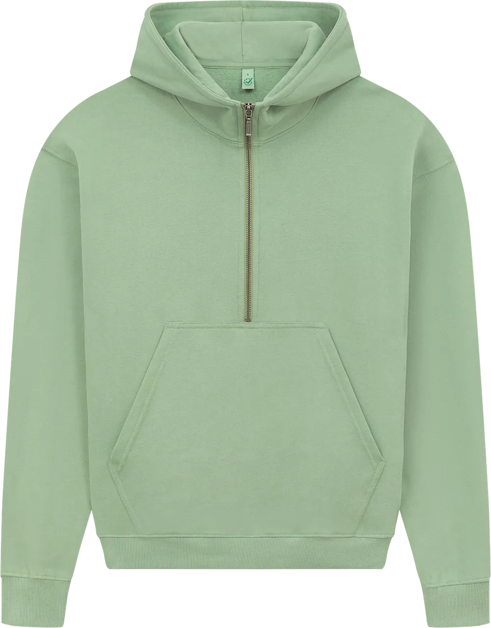 EP314-SUBGR4 - Women's Half Zip Hoodie - Sueded Bamboo Green