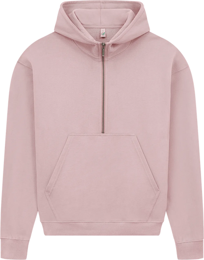 EP314-SUPR2 - Women's Half Zip Hoodie - Sueded Miami Pink
