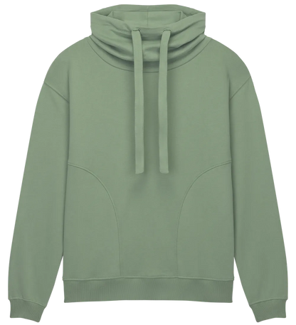 EP315-SUBGR4 - Women's Funnel Neck Sweatshirt - Sueded Bamboo Green