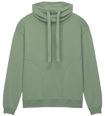EP315-SUBGR0 - Women's Funnel Neck Sweatshirt - Sueded Bamboo Green