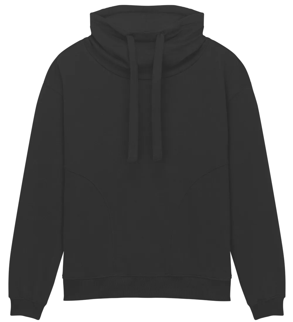EP315-SUBL1 - Women's Funnel Neck Sweatshirt - Sueded Black