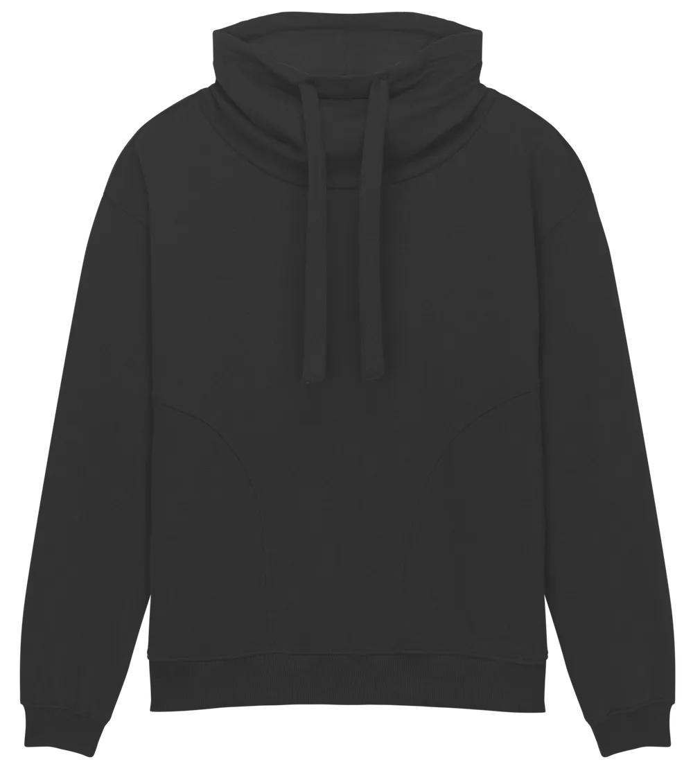 EP315-SUBL1 - Women's Funnel Neck Sweatshirt - Sueded Black