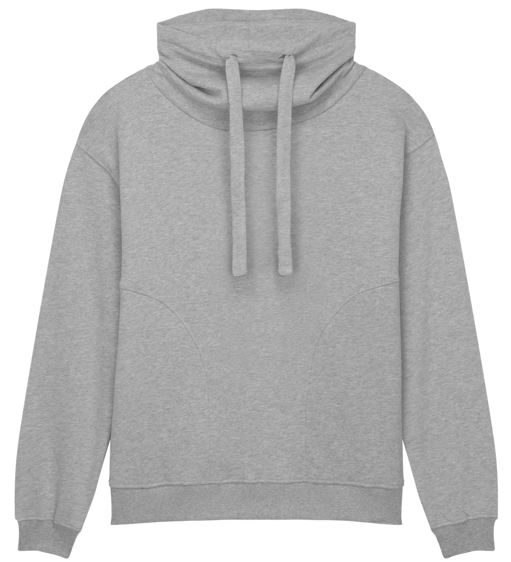 EP315-SULHE4 - Women's Funnel Neck Sweatshirt - Sueded Light Heather