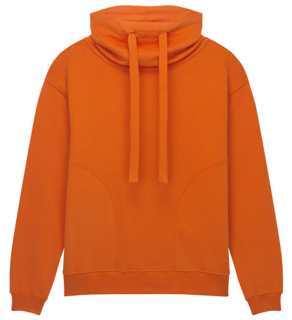 EP315-SUOR0 - Women's Funnel Neck Sweatshirt - Sueded Orange