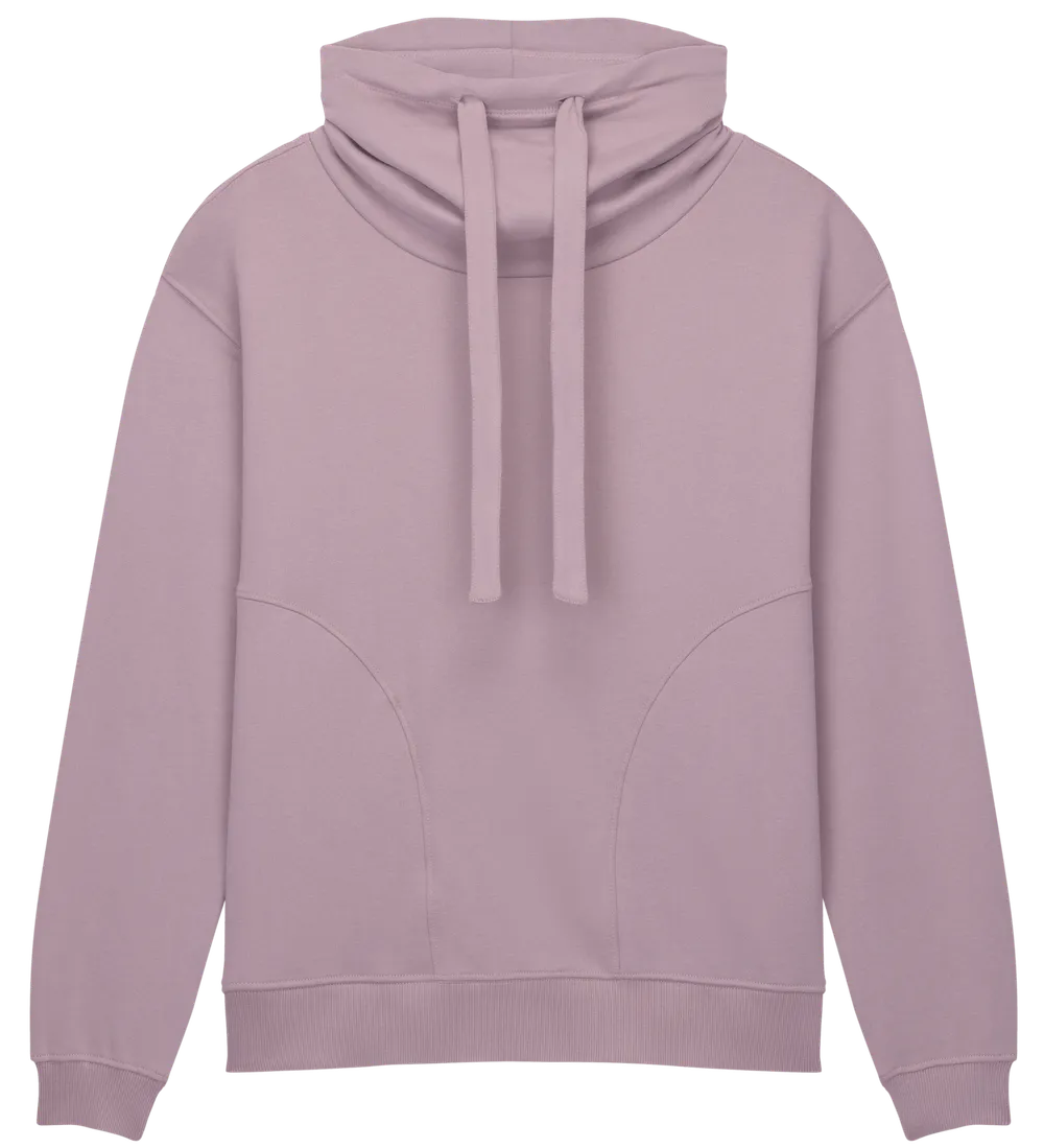 EP315-SUPR2 - Women's Funnel Neck Sweatshirt - Sueded Miami Pink