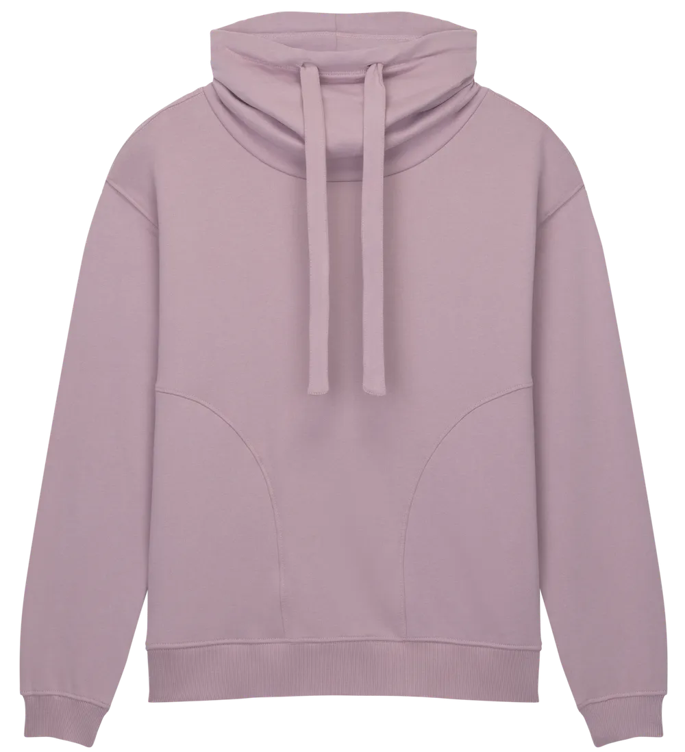EP315-SUPR2 - Women's Funnel Neck Sweatshirt - Sueded Miami Pink