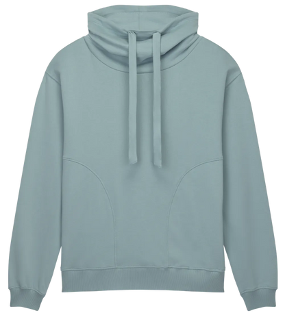 EP315-SUSLGR2 - Women's Funnel Neck Sweatshirt - Sueded Slate Green