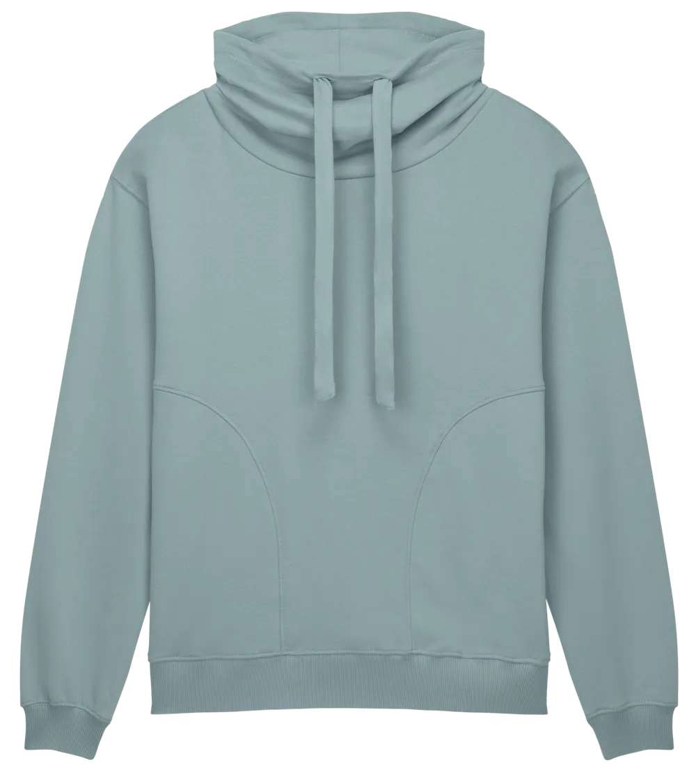 EP315-SUSLGR1 - Women's Funnel Neck Sweatshirt - Sueded Slate Green