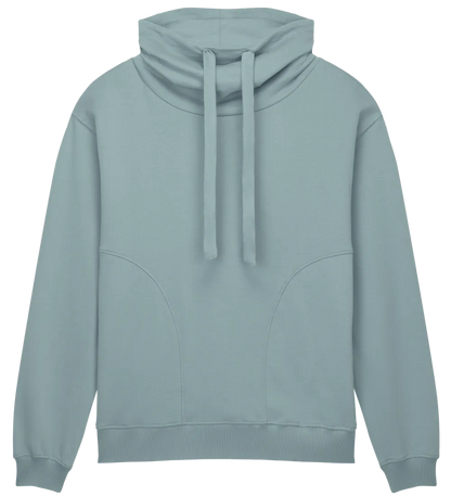 EP315-SUSLGR1 - Women's Funnel Neck Sweatshirt - Sueded Slate Green
