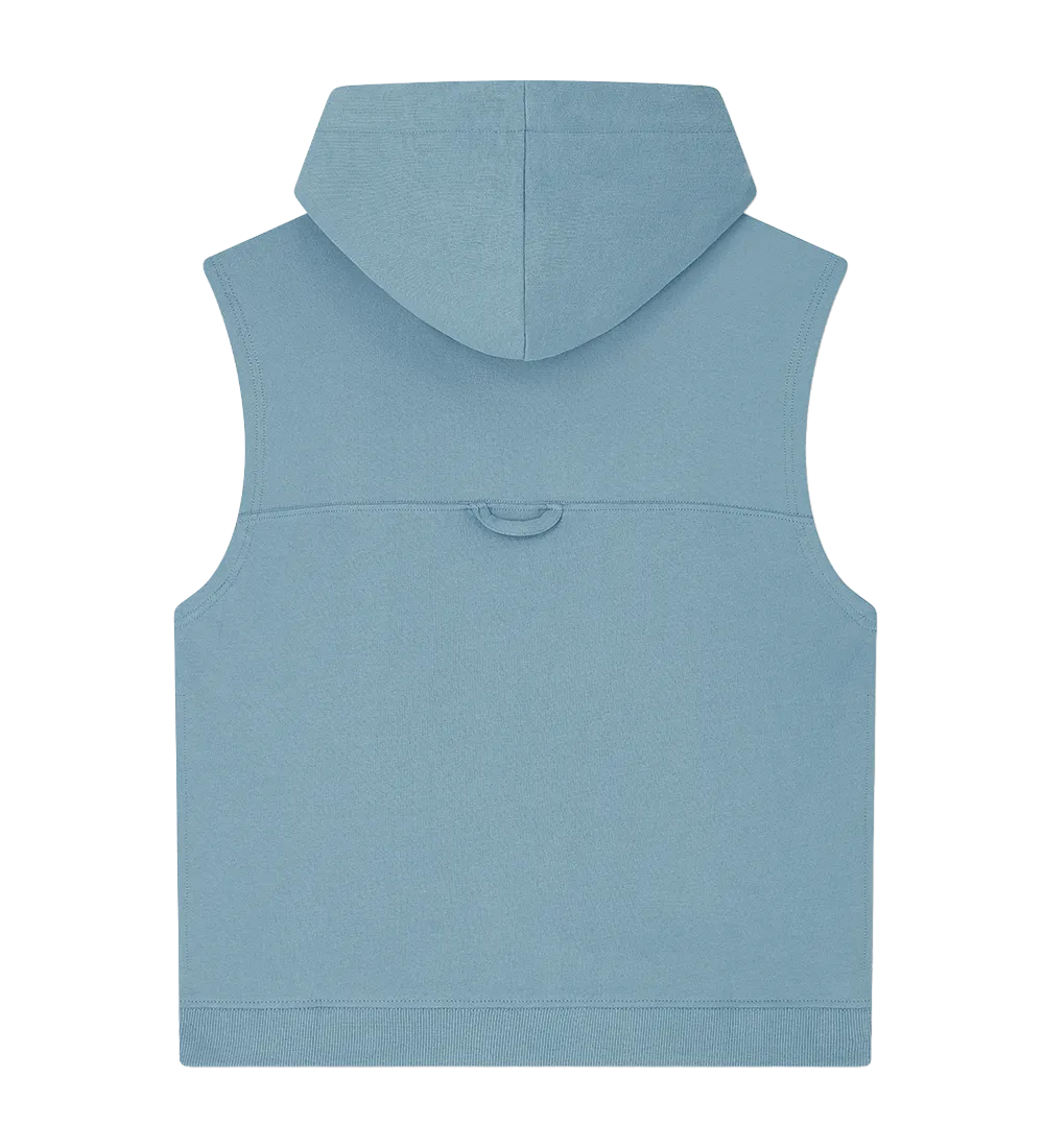 EP316-SUBD0 - Women's Athleisure Hooded Tank - Sueded Blue Dusk