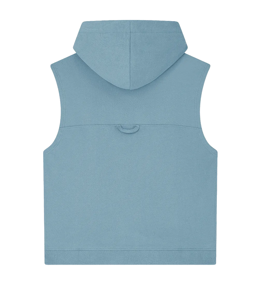 EP316-SUBD1 - Women's Athleisure Hooded Tank - Sueded Blue Dusk