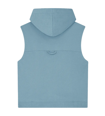 EP316-SUBD1 - Women's Athleisure Hooded Tank - Sueded Blue Dusk