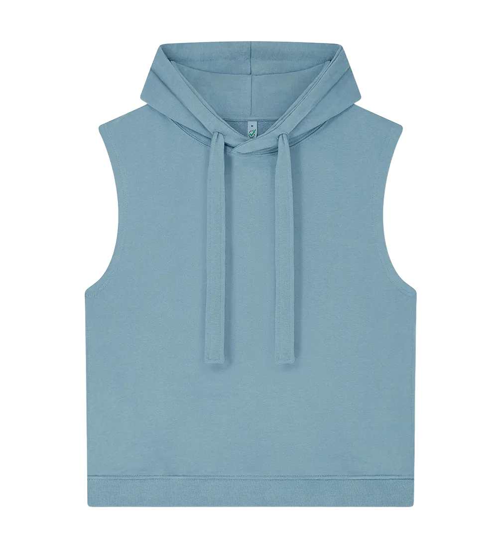 EP316-SUBD0 - Women's Athleisure Hooded Tank - Sueded Blue Dusk