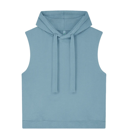 EP316-SUBD1 - Women's Athleisure Hooded Tank - Sueded Blue Dusk