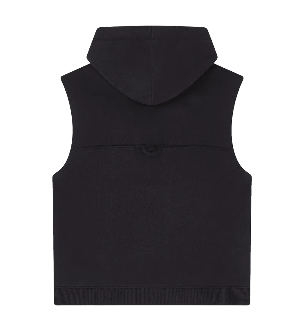 EP316-SUBL1 - Women's Athleisure Hooded Tank - Sueded Black