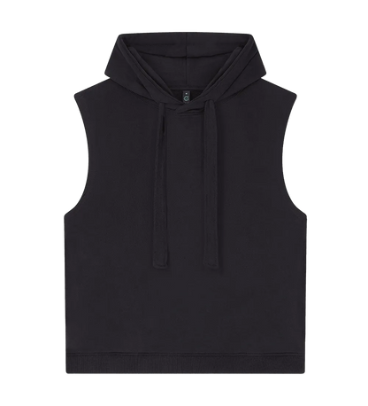 EP316-SUBL1 - Women's Athleisure Hooded Tank - Sueded Black