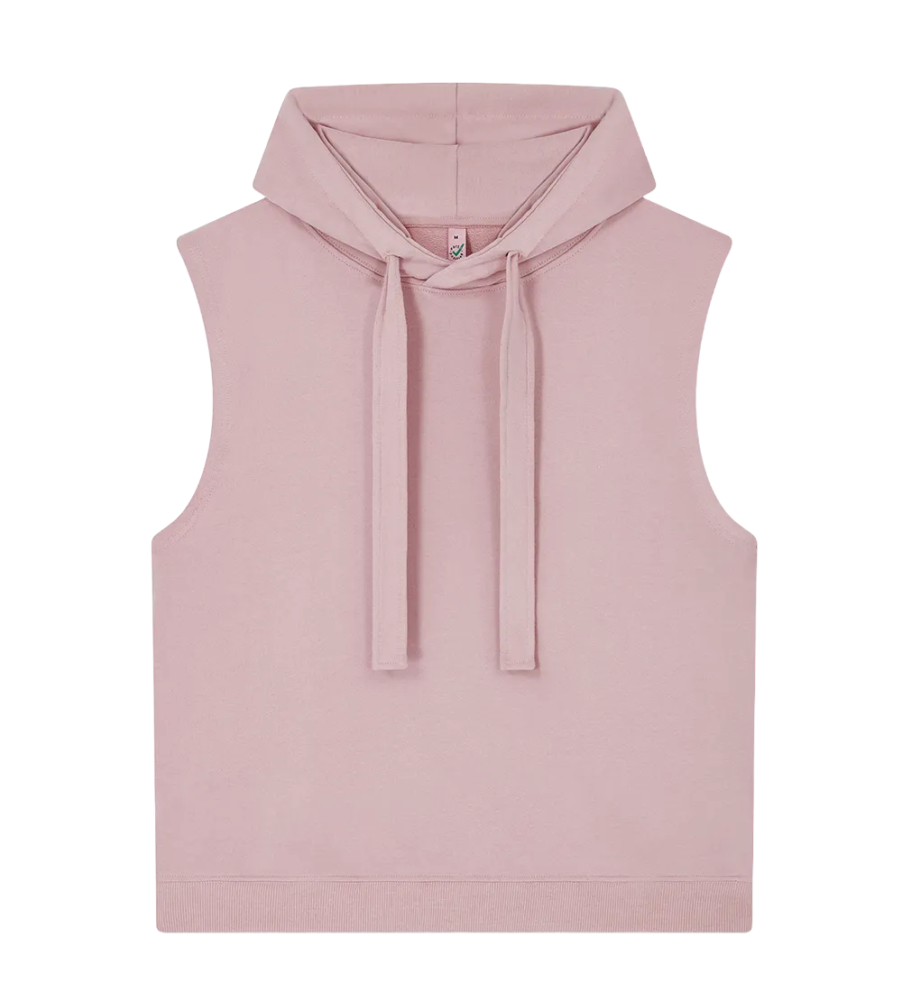 EP316-SUPR1 - Women's Athleisure Hooded Tank - Sueded Miami Pink