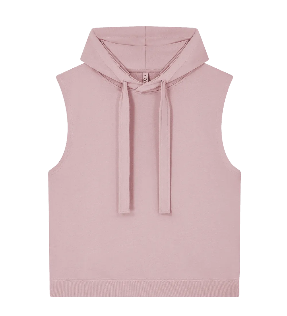 EP316-SUPR4 - Women's Athleisure Hooded Tank - Sueded Miami Pink