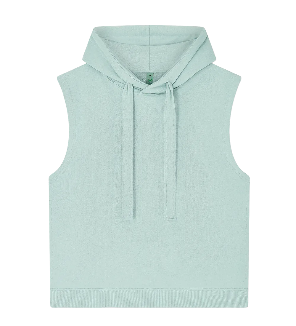 EP316-SUSLGR4 - Women's Athleisure Hooded Tank - Sueded Slate Green