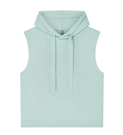 EP316-SUSLGR4 - Women's Athleisure Hooded Tank - Sueded Slate Green