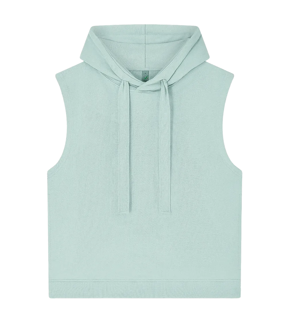 EP316-SUSLGR4 - Women's Athleisure Hooded Tank - Sueded Slate Green