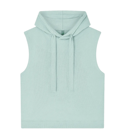 EP316-SUSLGR4 - Women's Athleisure Hooded Tank - Sueded Slate Green