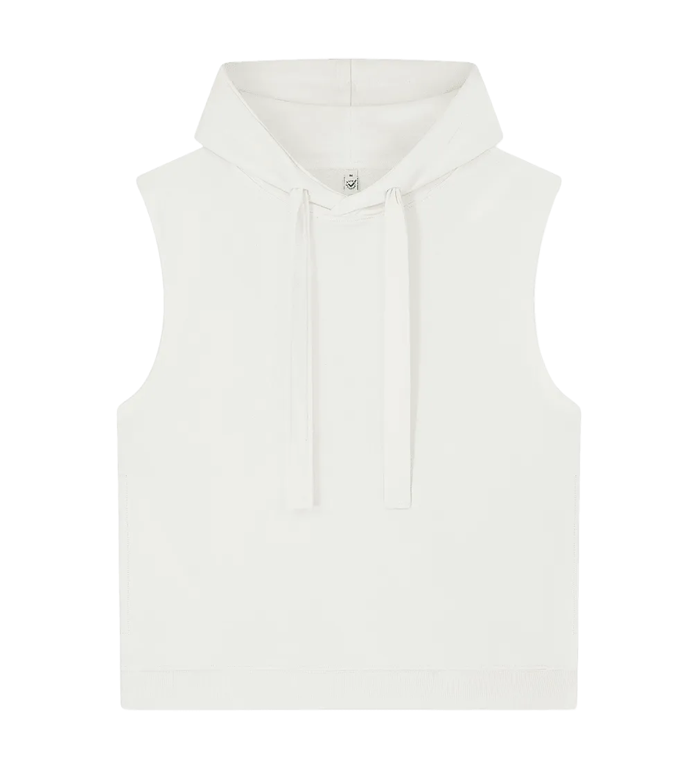 EP316-SUWM1 - Women's Athleisure Hooded Tank - Sueded Off White