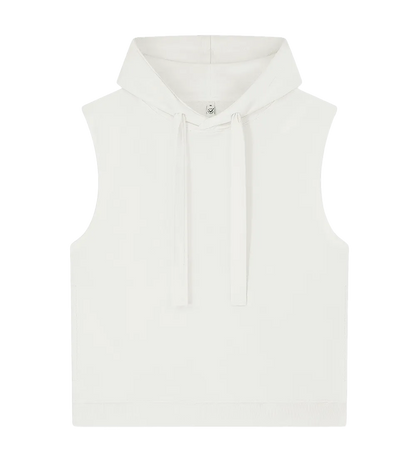 EP316-SUWM1 - Women's Athleisure Hooded Tank - Sueded Off White
