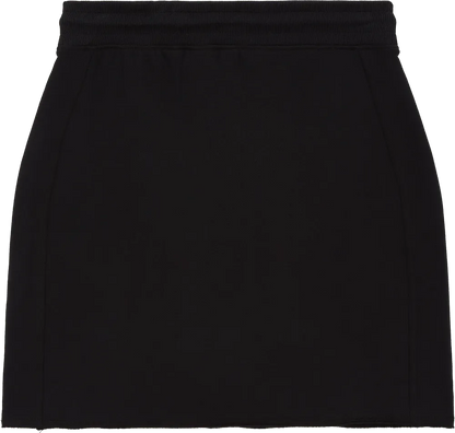 EP342-SUBL1 - Raw Hem Skirt - Sueded Black