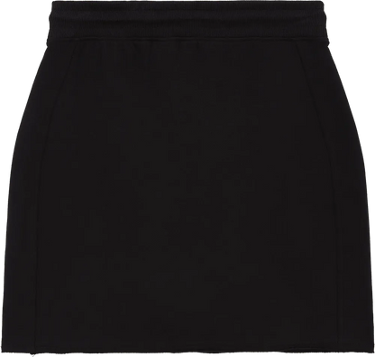 EP342-SUBL1 - Raw Hem Skirt - Sueded Black