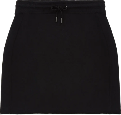EP342-SUBL1 - Raw Hem Skirt - Sueded Black