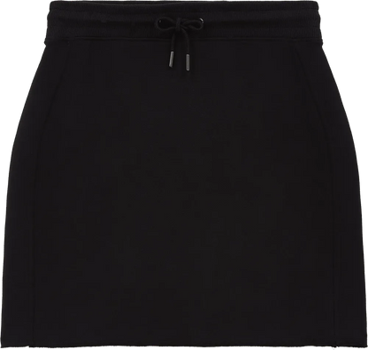 EP342-SUBL1 - Raw Hem Skirt - Sueded Black