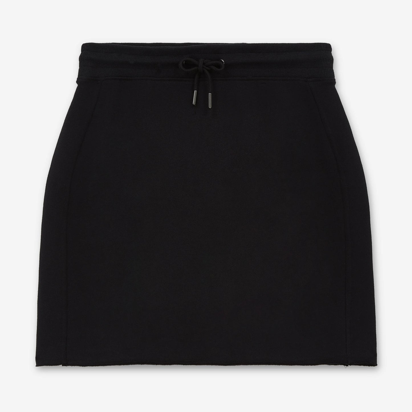 Earth Positive Women's Raw Hem Sweat Skirt - Sueded Black - XL