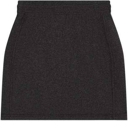 EP343-SUBLHE2 - Sweat Skirt - Sueded Black Heather
