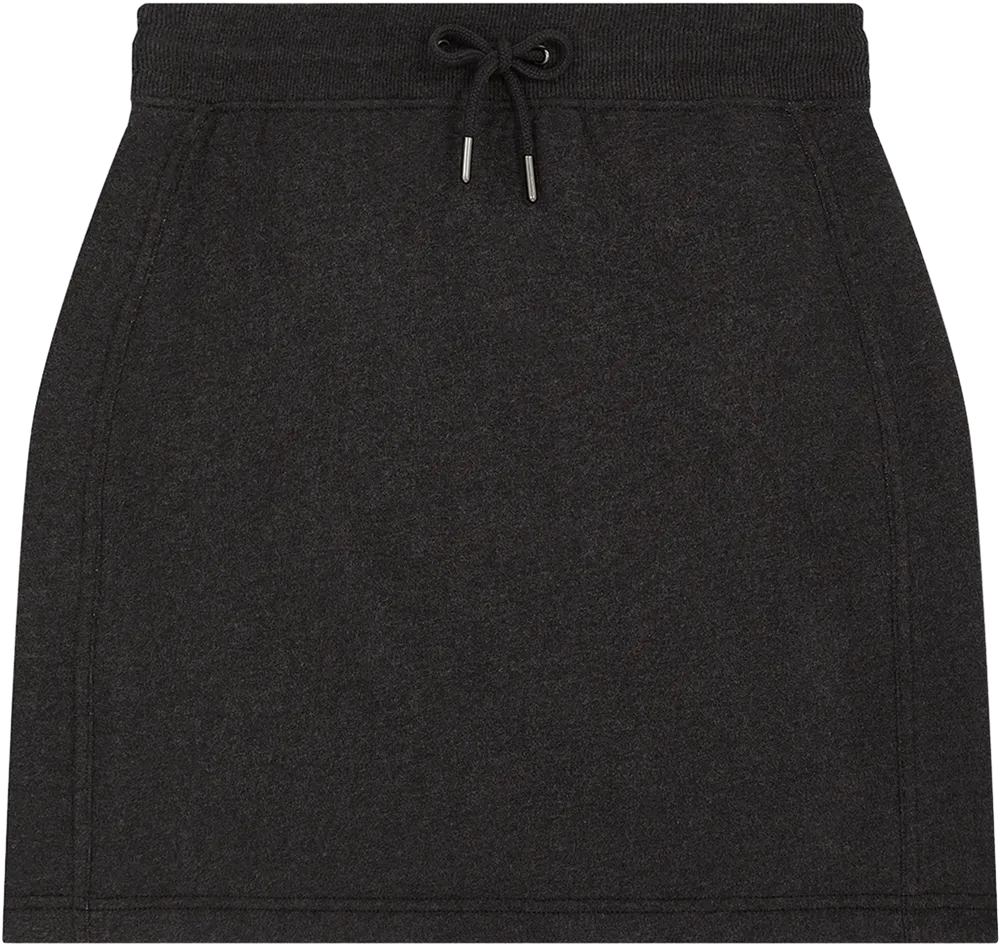 EP343-SUBLHE2 - Sweat Skirt - Sueded Black Heather