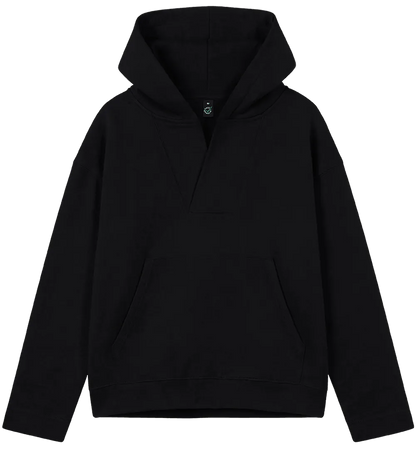 EP400-BL0 - Women's V-Neck Hoodie - Black
