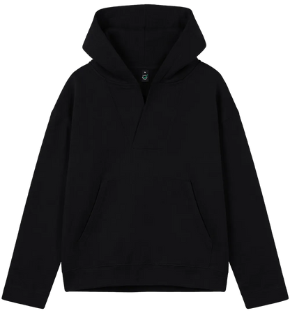 EP400-BL0 - Women's V-Neck Hoodie - Black