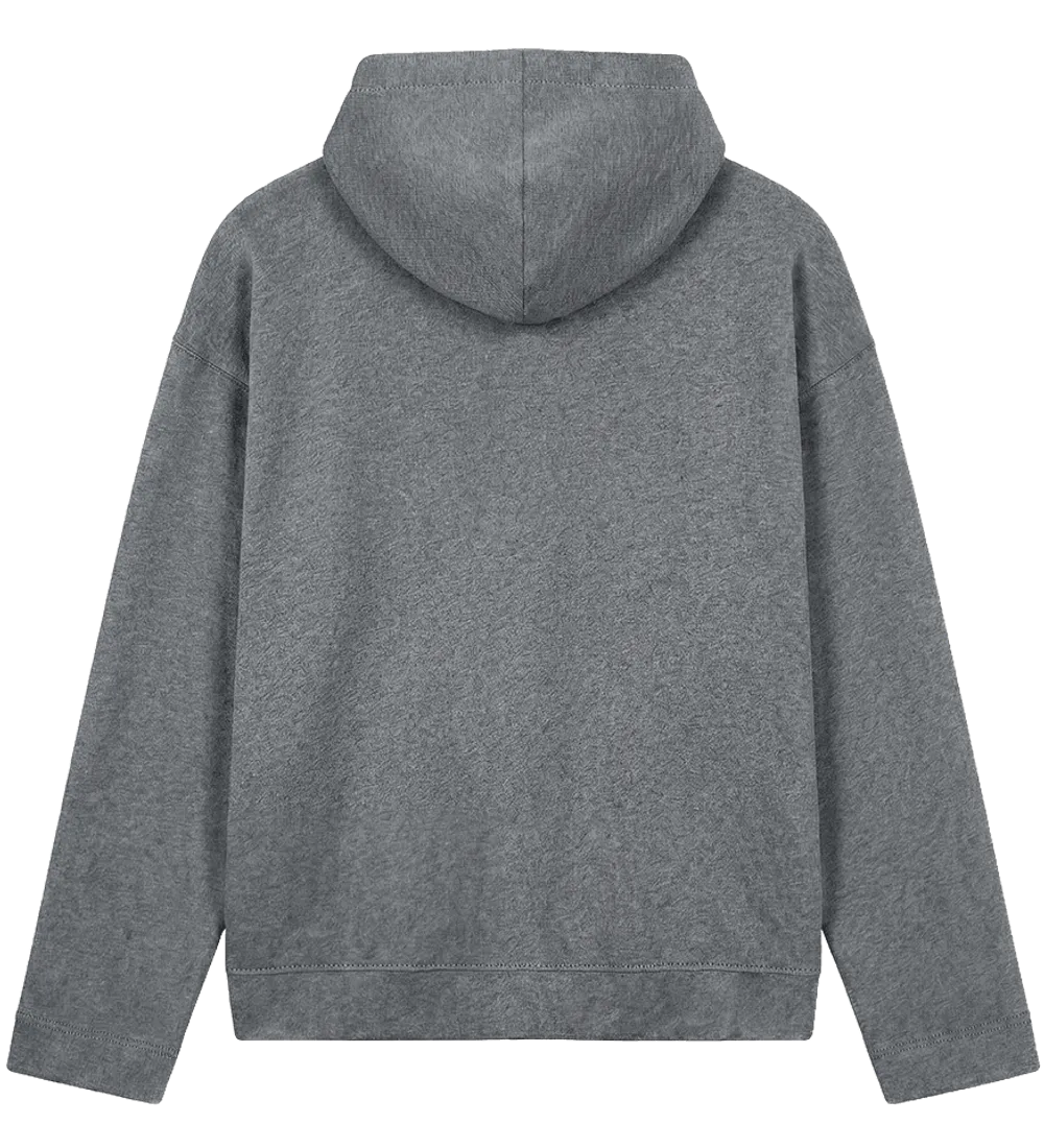 EP400-DHE3 - Women's V-Neck Hoodie - Dark Heather